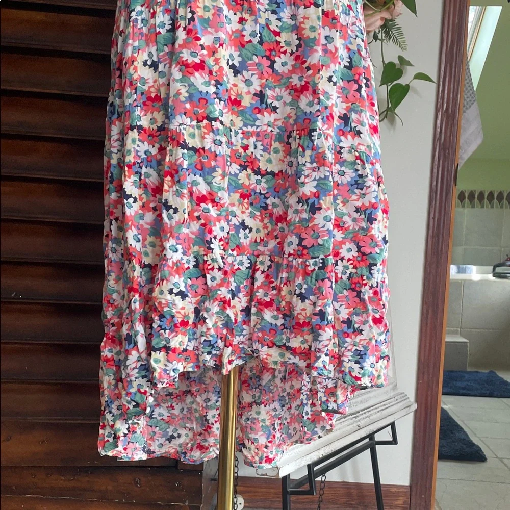 Floral High-Low Skirt Pretty Garden Small Lined - Picture 4 of 9